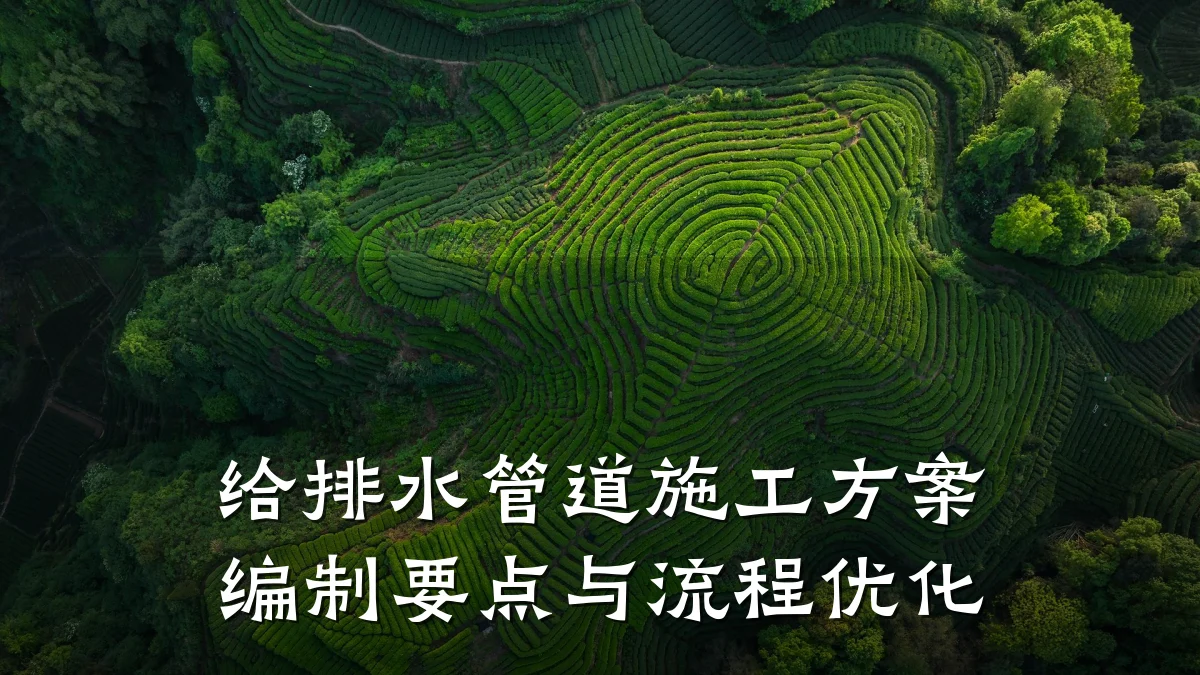 给排水管道施工方案编制要点与流程优化