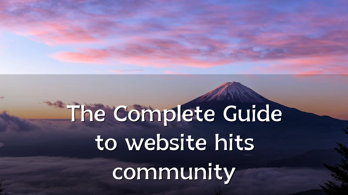 The Complete Guide to website hits community