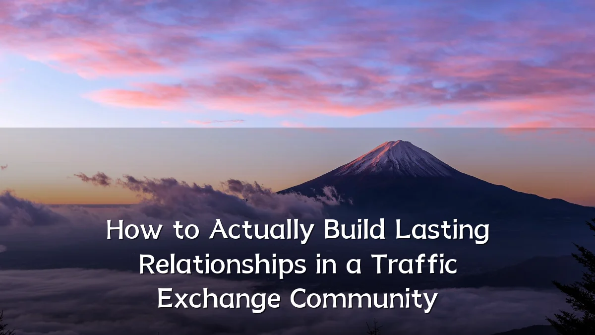 How to Actually Build Lasting Relationships in a Traffic Exchange Community
