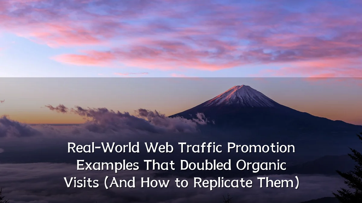 Real-World Web Traffic Promotion Examples That Doubled Organic Visits (And How to Replicate Them)