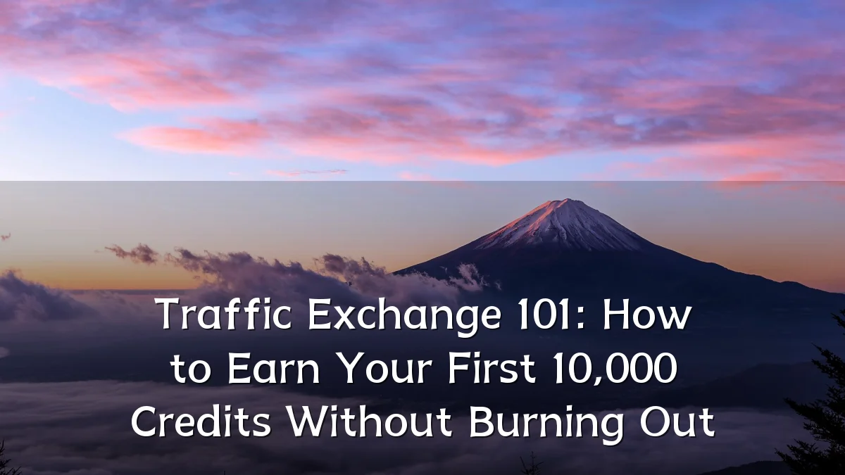 Traffic Exchange 101: How to Earn Your First 10,000 Credits Without Burning Out