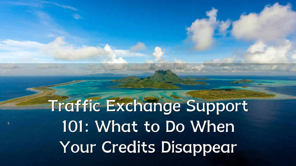 Traffic Exchange Support 101: What to Do When Your Credits Disappear