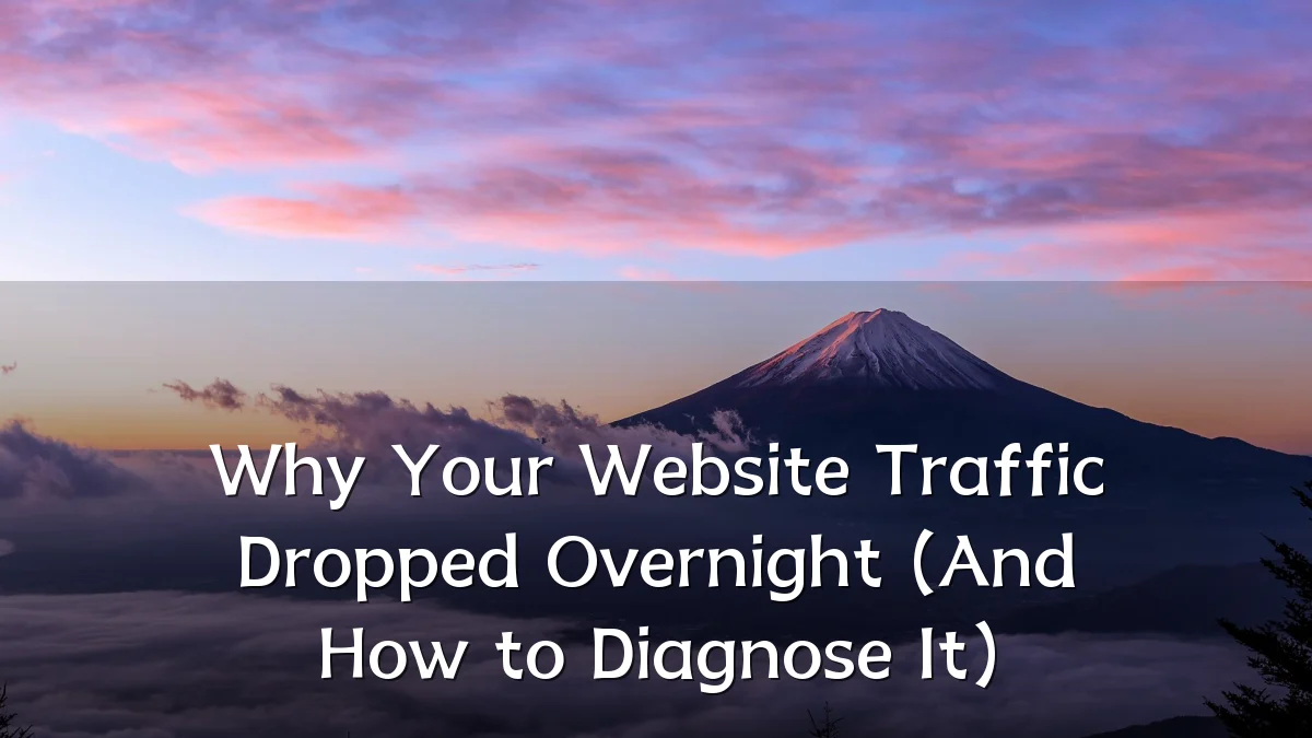 Why Your Website Traffic Dropped Overnight (And How to Diagnose It)