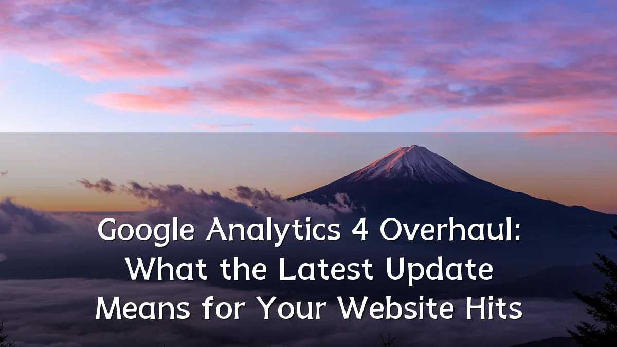 Google Analytics 4 Overhaul: What the Latest Update Means for Your Website Hits