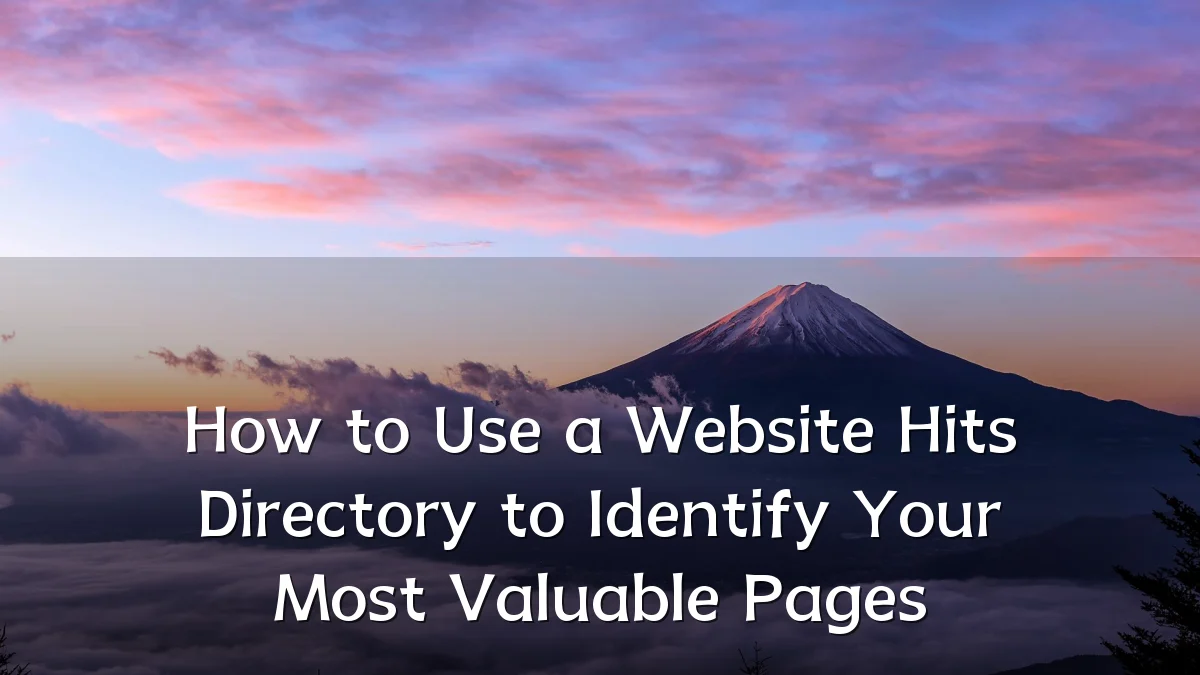 How to Use a Website Hits Directory to Identify Your Most Valuable Pages